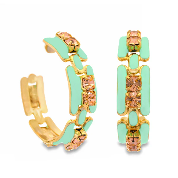 HILLARY ENAMEL HOOPS