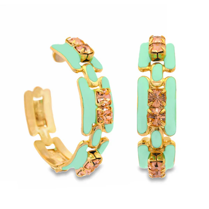 HILLARY ENAMEL HOOPS