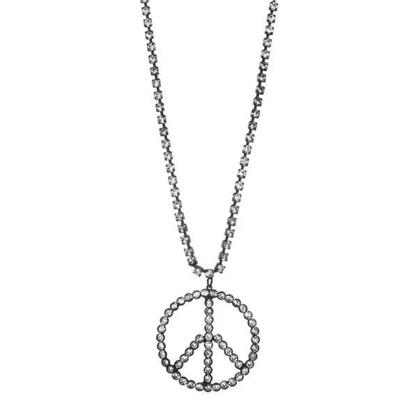 WOODSTOCK PEACE SIGN METALLIC NECKLACES