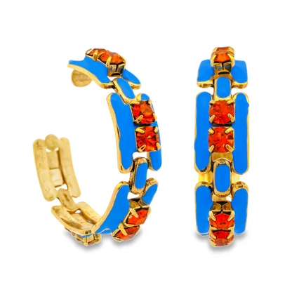 HILLARY ENAMEL HOOPS