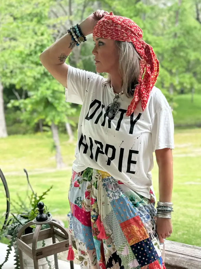 DIRTY HIPPIE T-SHIRT WHITE BOXY