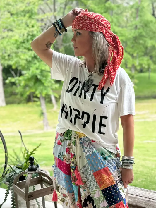 DIRTY HIPPIE T-SHIRT WHITE BOXY
