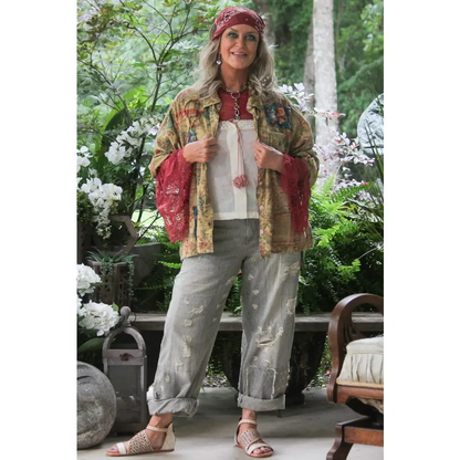 Peace and Love Denim Jeans RAILROAD STRIPE